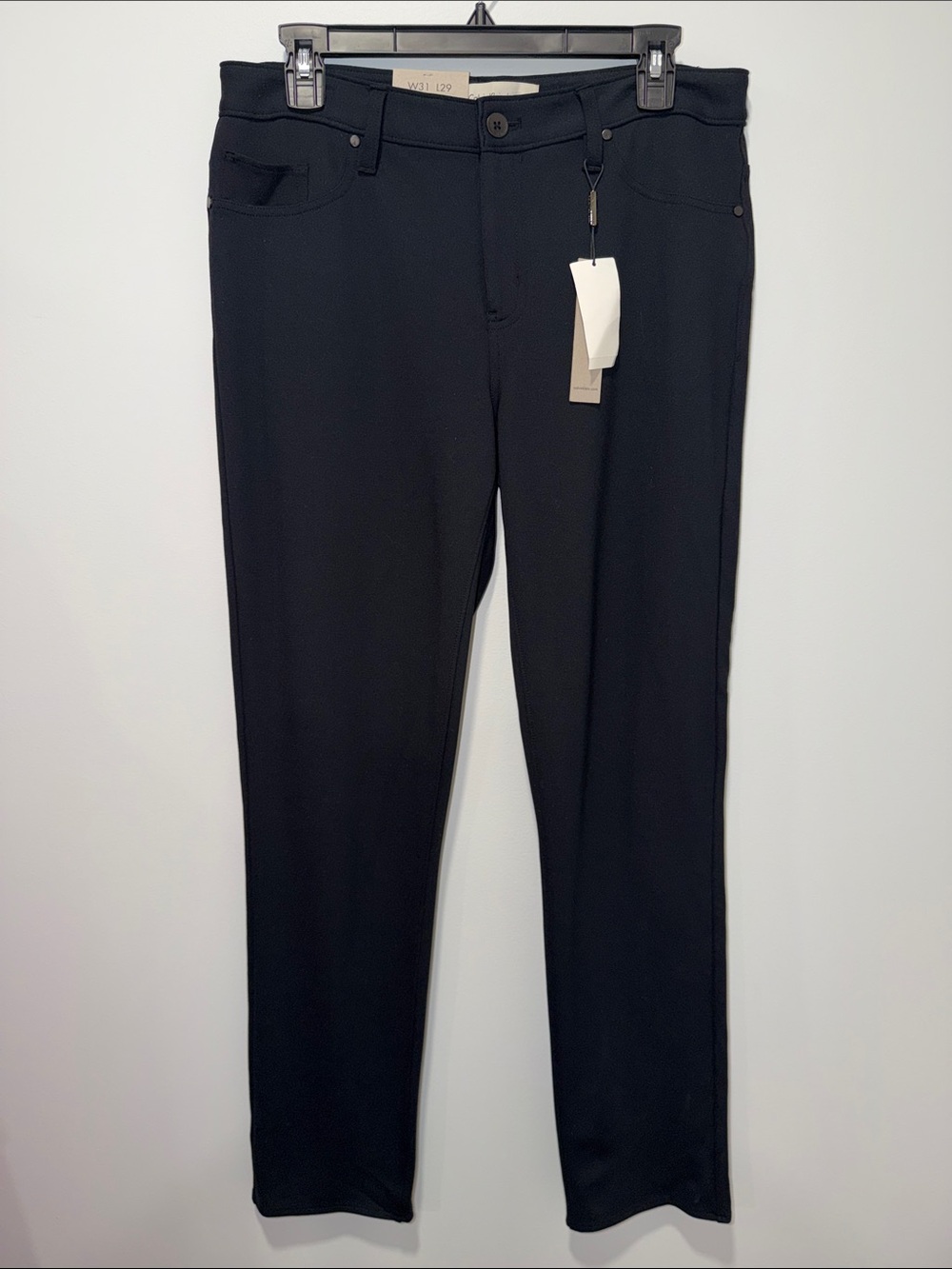 CK Jeans 12 Blackout Ponte Knit Straight Leg Leggings